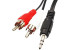 Trojan 3.5mm Sterio 2RCA 1.5 Meter Cable (color may vary)